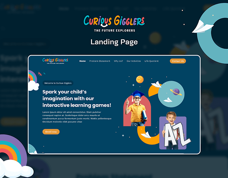 Cover image for Curious Gigglers Landing Page