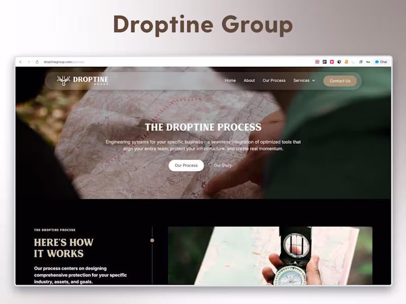 Cover image for Droptine Webflow Website