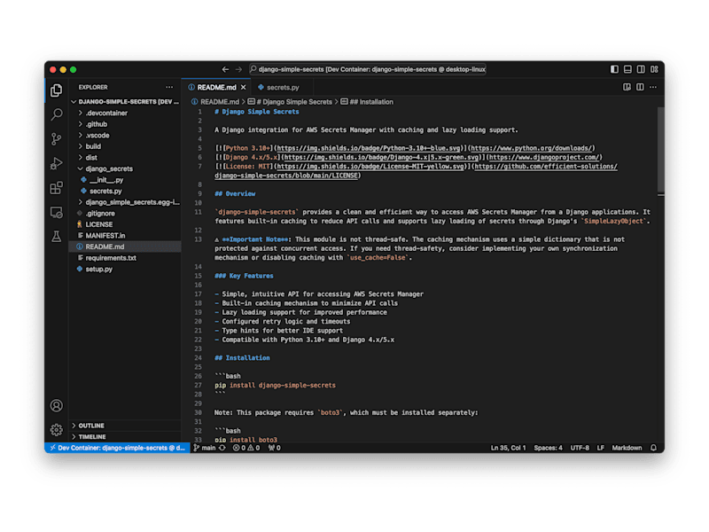 Cover image for Django Simple Secrets (AWS, Python, Django)
