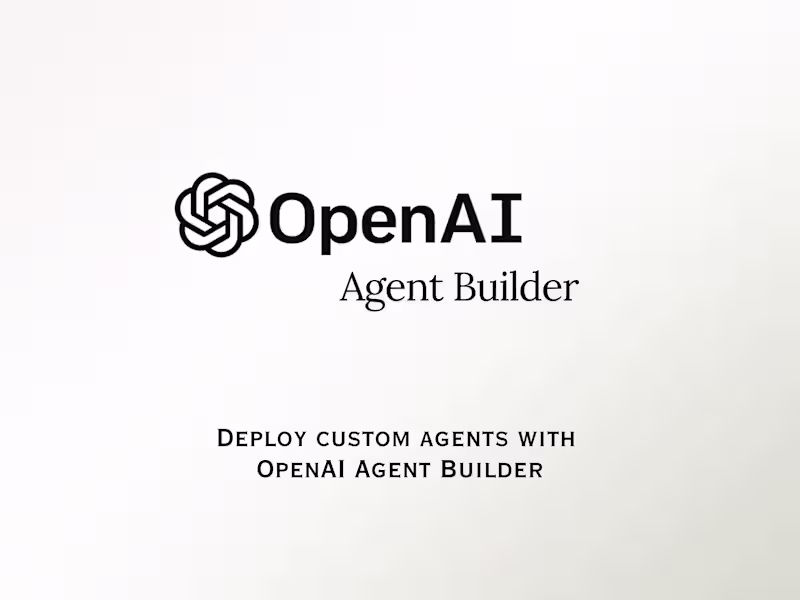 Cover image for OpenAI agent builder