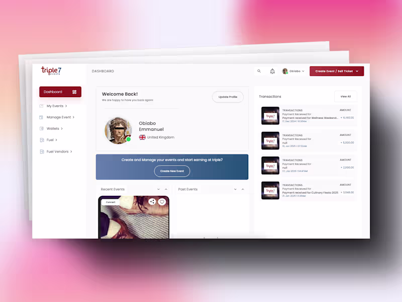 Cover image for Triple7 Events Platform