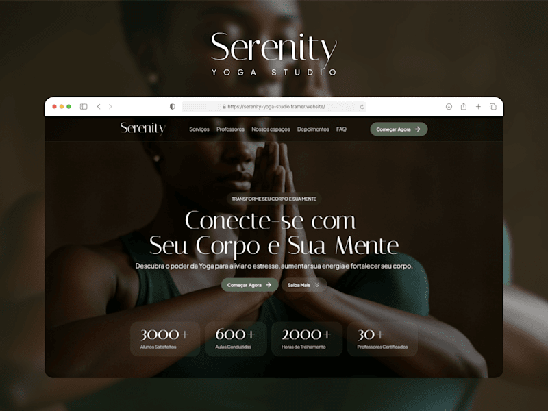 Cover image for Serenity Yoga Studio Website