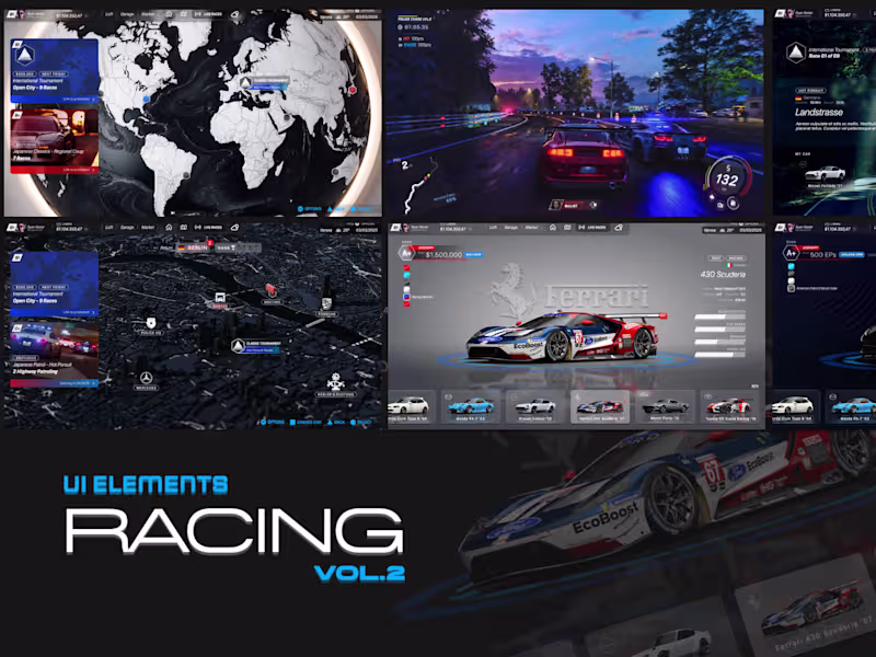 Cover image for Racing Game UI