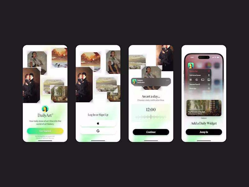 Cover image for DailyArt iOS App Onboarding