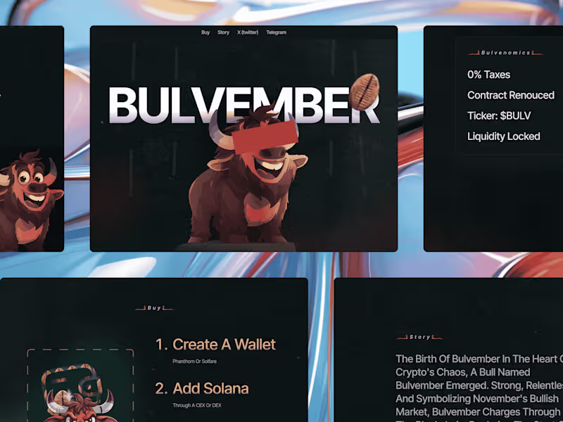Cover image for Bulvember Meme Coin Landing Page