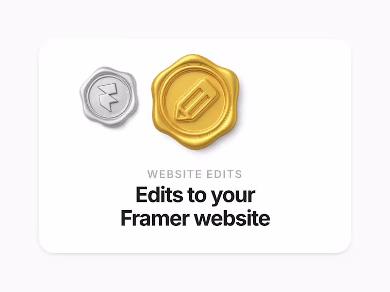 Cover image for Framer Website Edits