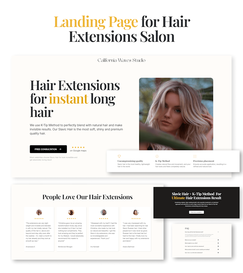 Cover image for Hair Extensions Landing Page 