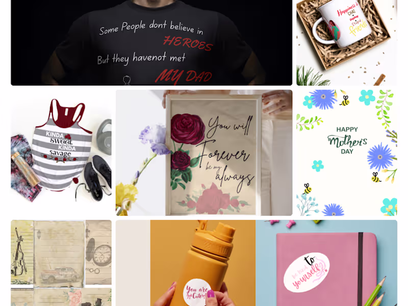 Cover image for Creative Merch Designer – Mugs, Tees, Stickers