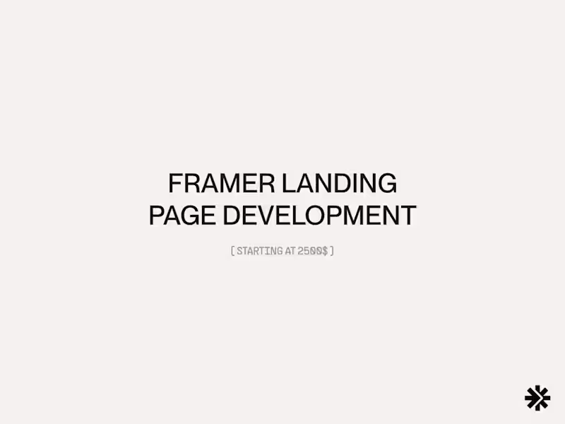 Cover image for Framer Landing Page Development