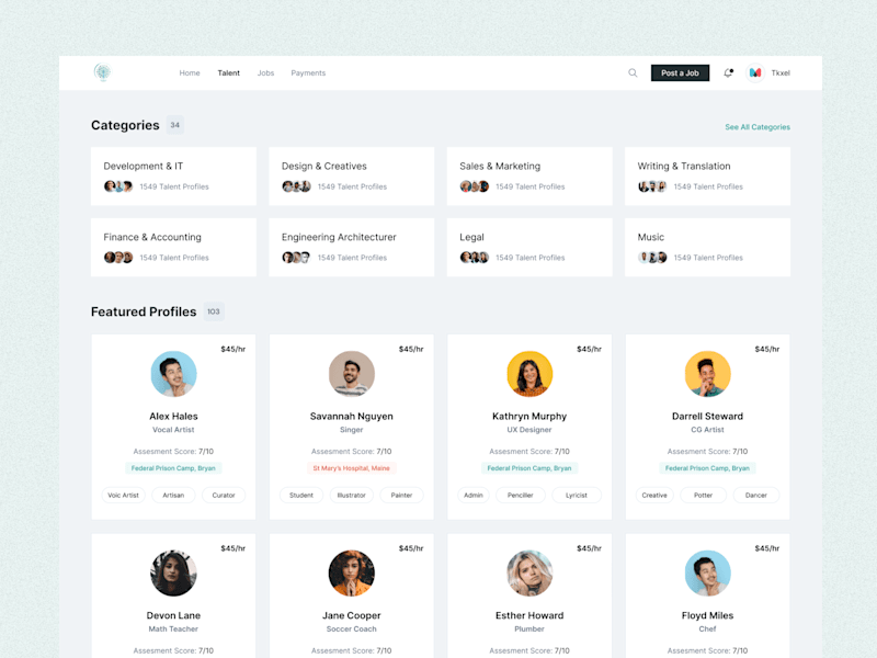 Cover image for Freelance Platform UI