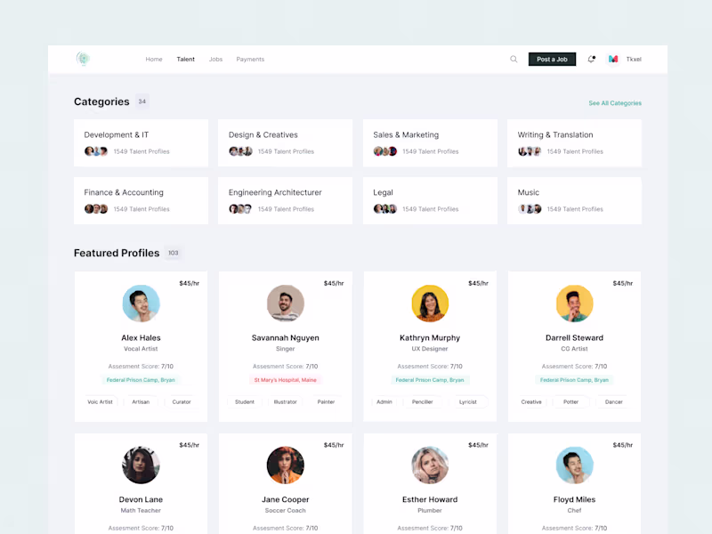 Cover image for Freelance Platform UI