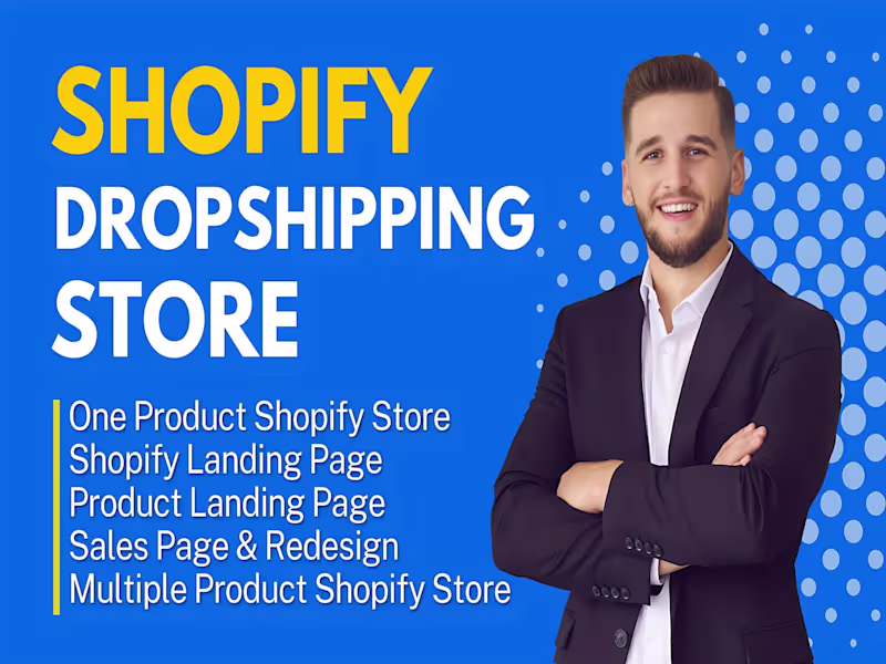 Cover image for Shopify Dropshipping Store, Landing Page, Redesign Store