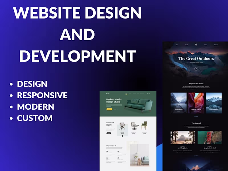 Cover image for you will gat a website that will meet the needs of your business