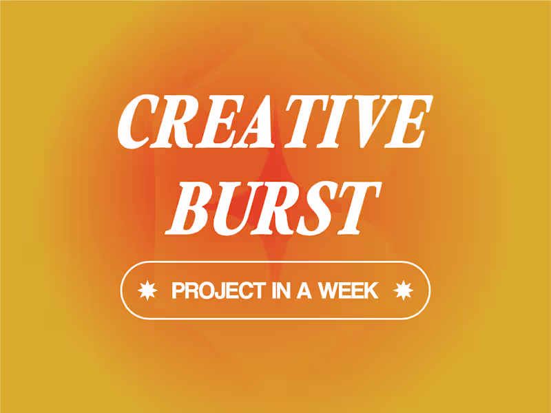 Cover image for Creative Burst (Project in a Week) 🗓️🎨
