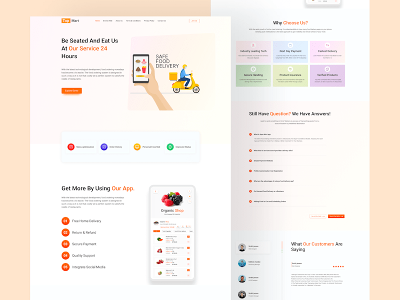 Cover image for Food Delivery Landing Page
