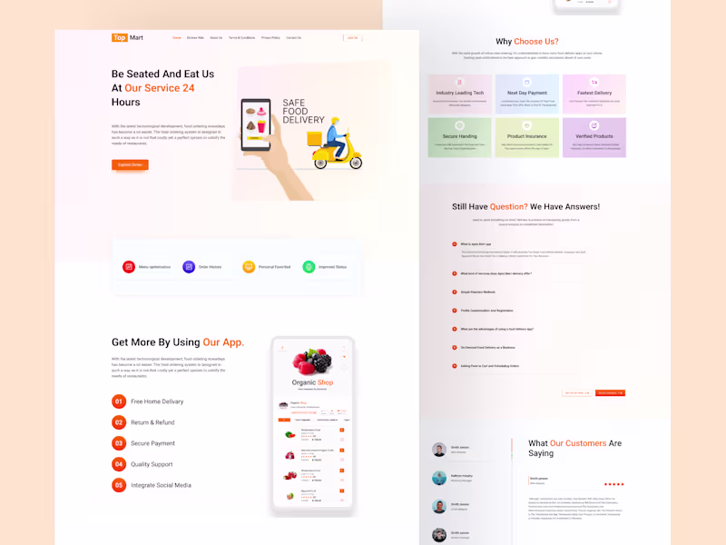 Cover image for Food Delivery Landing Page