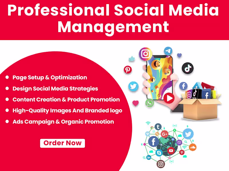 Cover image for Social Media Marketing & Social Media Post Design Services