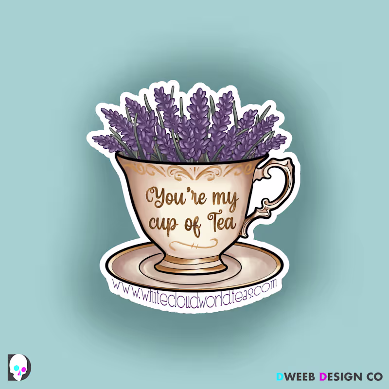 Cover image for White Cloud World Teas sticker design