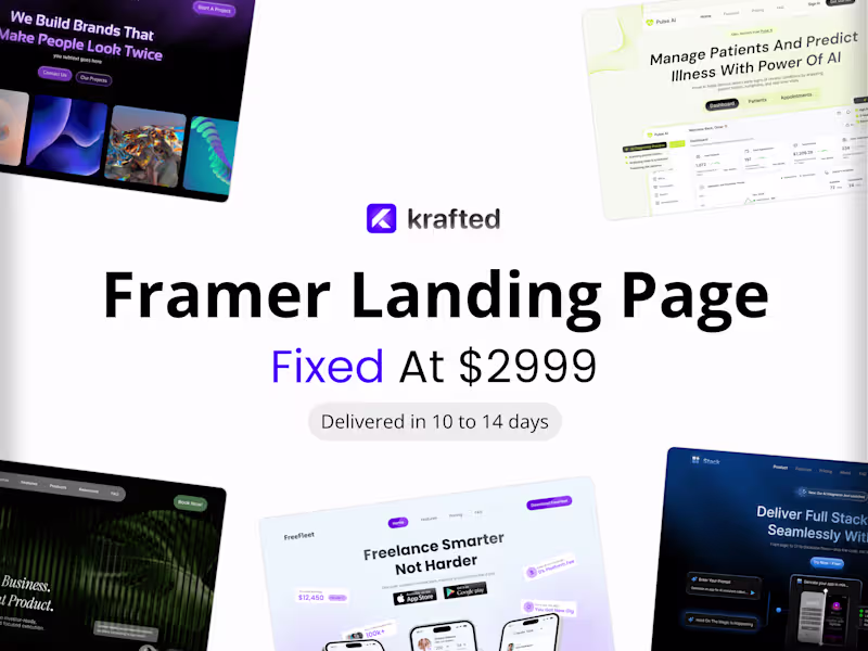 Cover image for Framer Landing Page Design & Dev