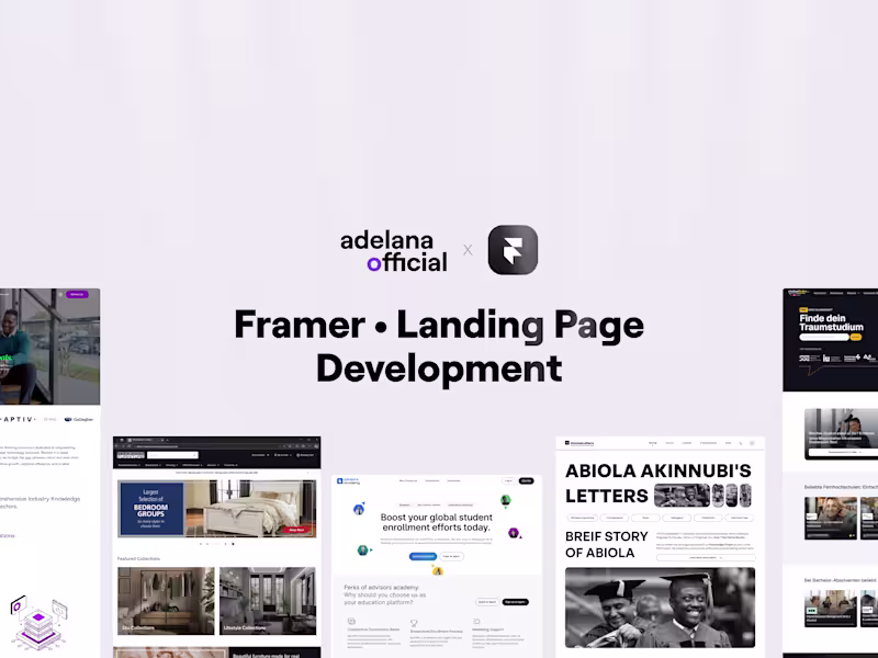 Cover image for Framer • Landing Page Development