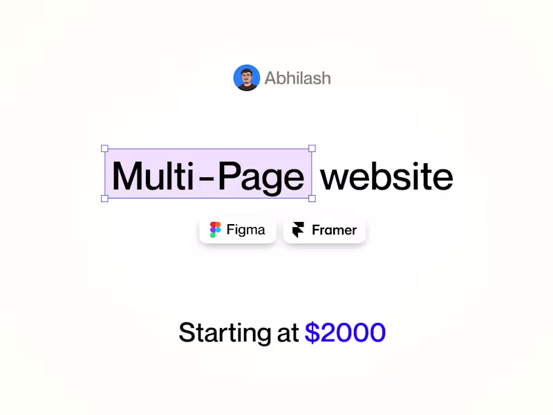Cover image for Multi-Page Website in Framer