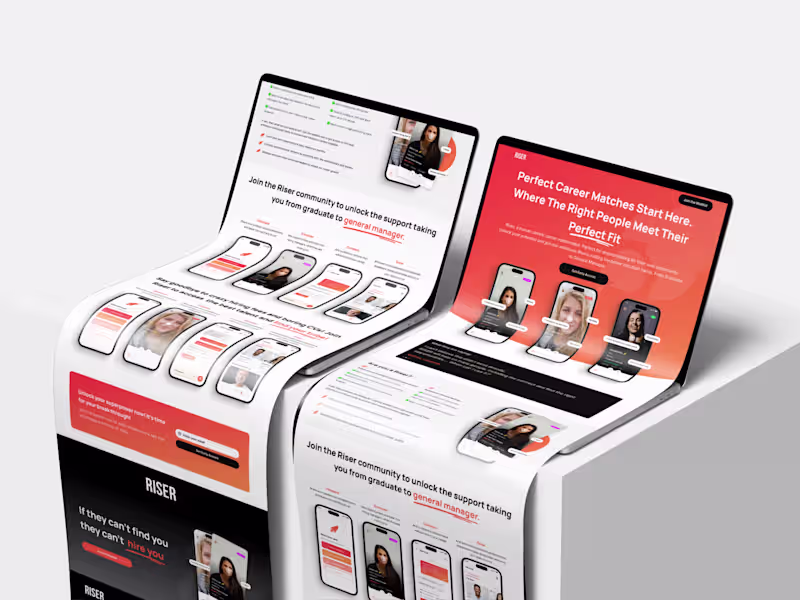 Cover image for Previous design work for Riser app. My first time using the ...