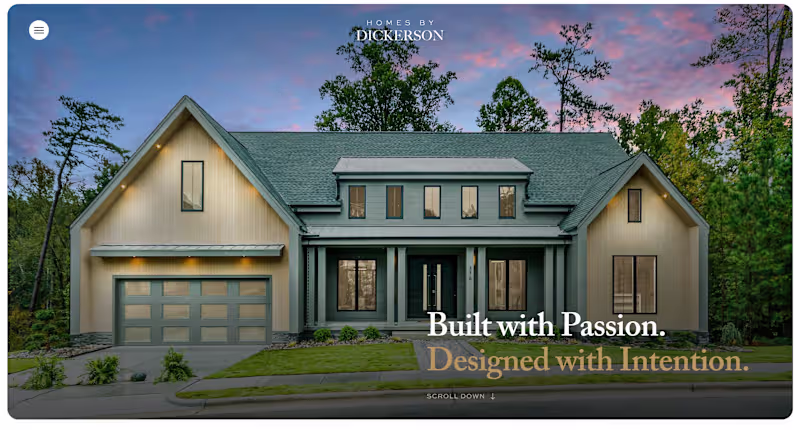 Cover image for Web Design for a Homebuilding Company