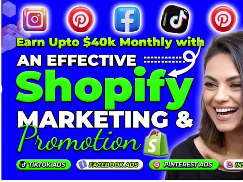 Cover image for Shopify Marketing and social media ads