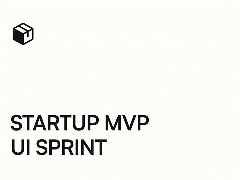 Cover image for Startup MVP UI Sprint