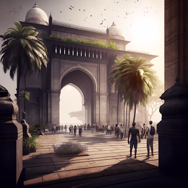 Cover image for REIMAGINE GATE WAY OF INDIA THROUGH AI