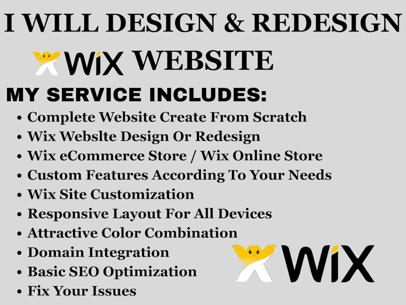 Cover image for Design fix Wix ecommerce blog business website development SEO