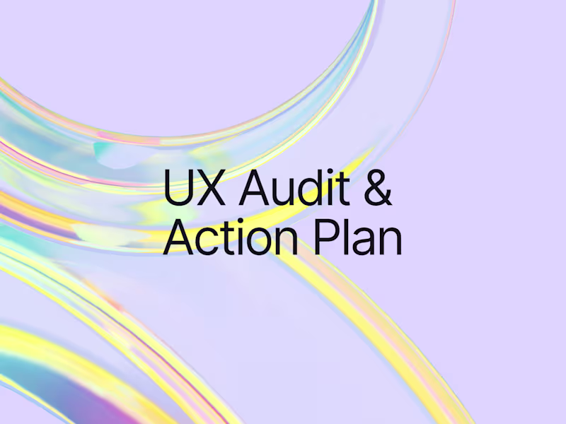 Cover image for Product UX Audit & Action Plan