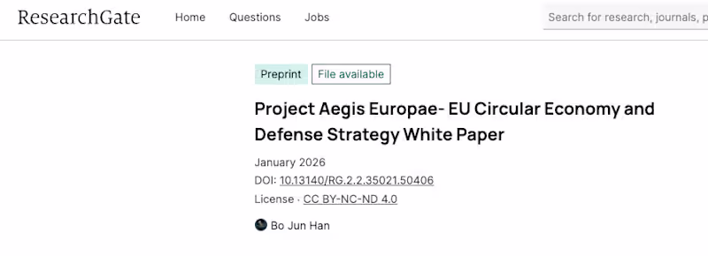 Cover image for Project Aegis Europae- EU Circular