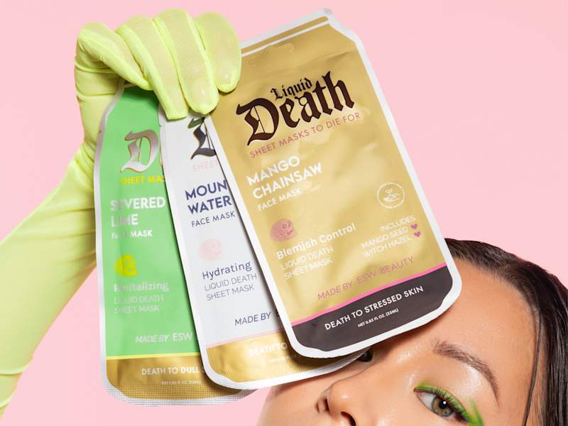 Cover image for Sheet Mask Trio Design for ESW Beauty and Liquid Death