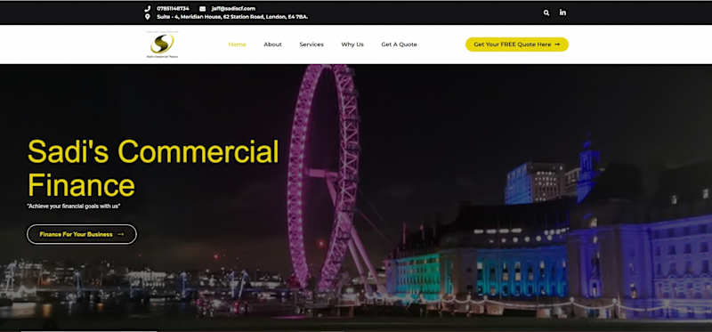 Cover image for WordPress Website Development for Sadi’s Commercial Finance