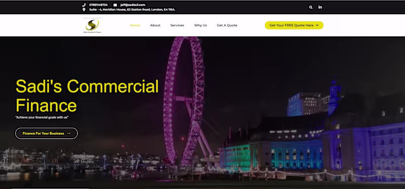 Cover image for WordPress Website Development for Sadi’s Commercial Finance