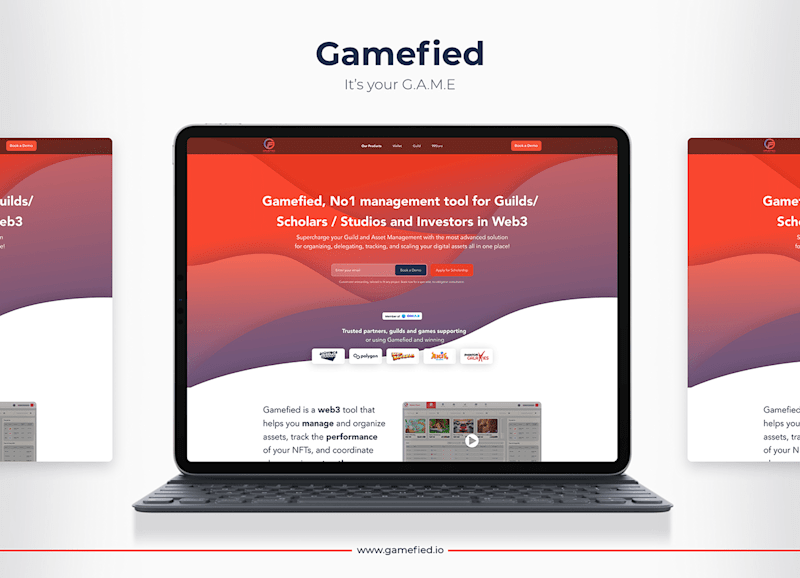 Cover image for Gamefied - Landing Page on Behance