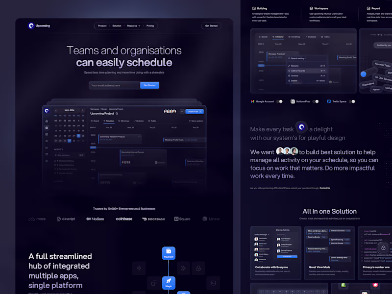 Cover image for Upcoming - Team Scheduling Platform