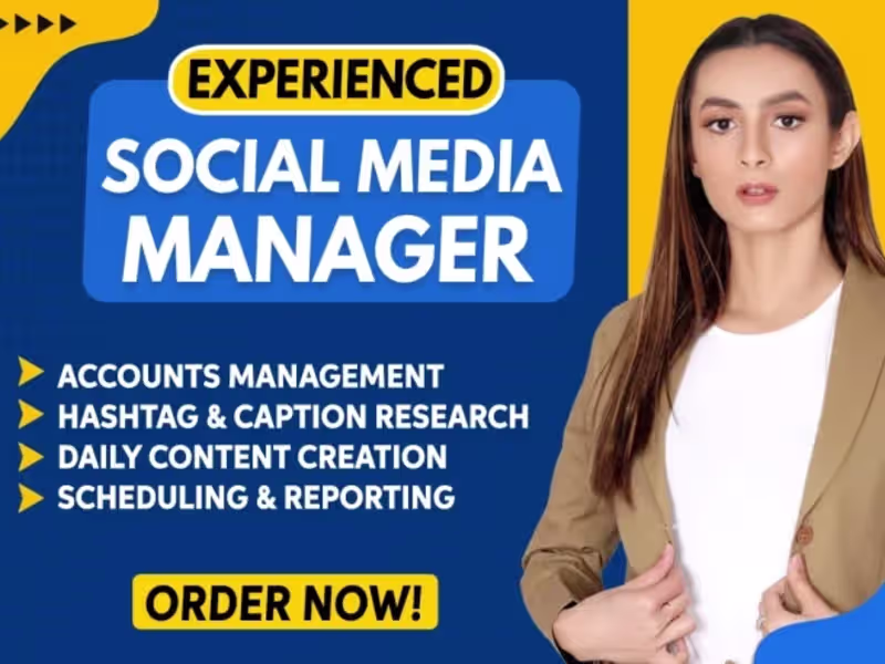 Cover image for  will be your social media marketing manager and content creator
