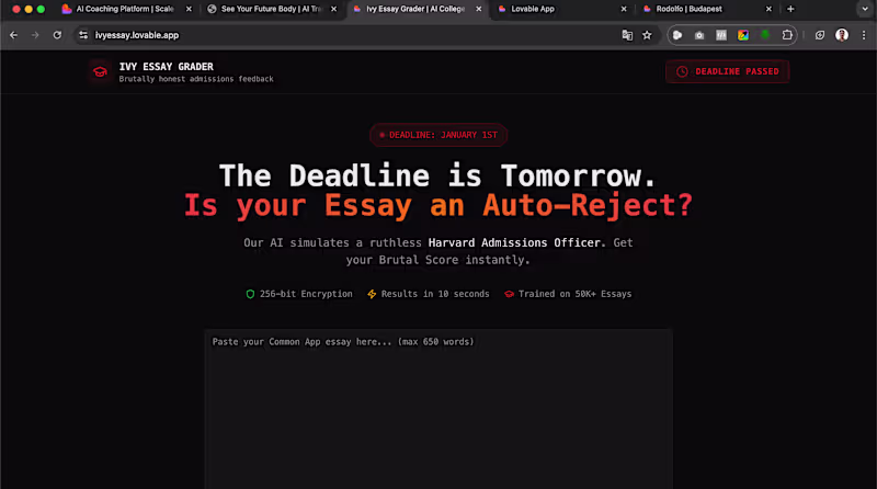 Cover image for Essay Roaster & Ranker App