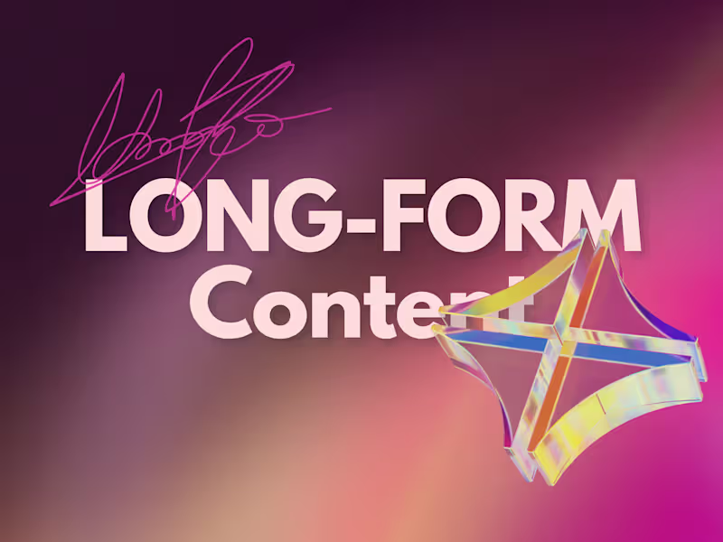Cover image for Long-form content
