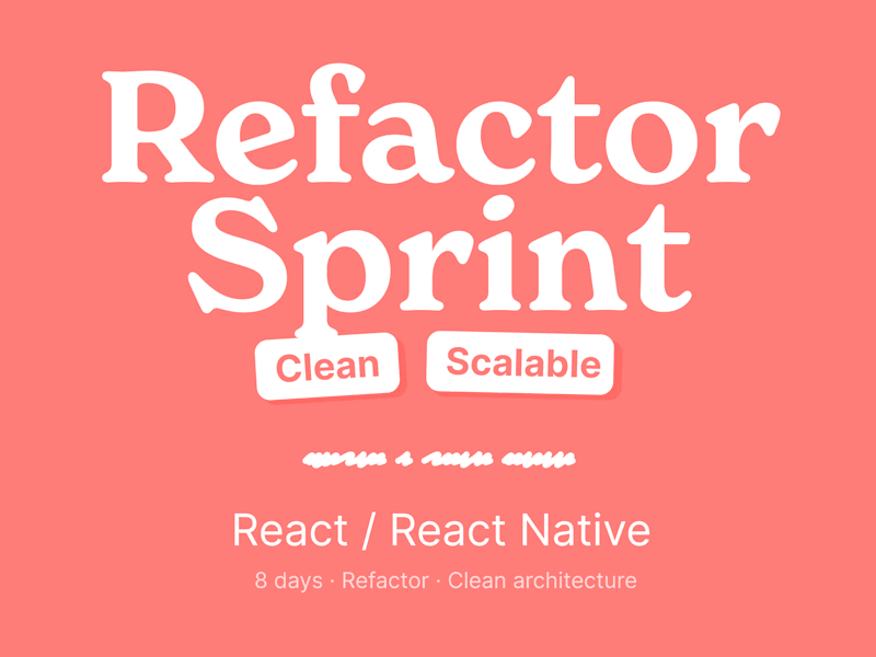 Cover image for Refactor Sprint | Clean code & better structure