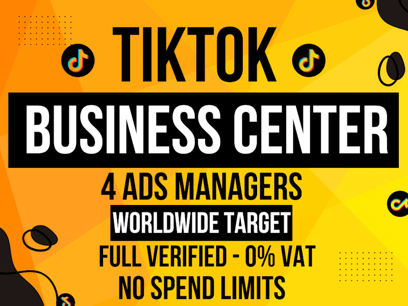 Cover image for Create TikTok agency ads account business center full verified