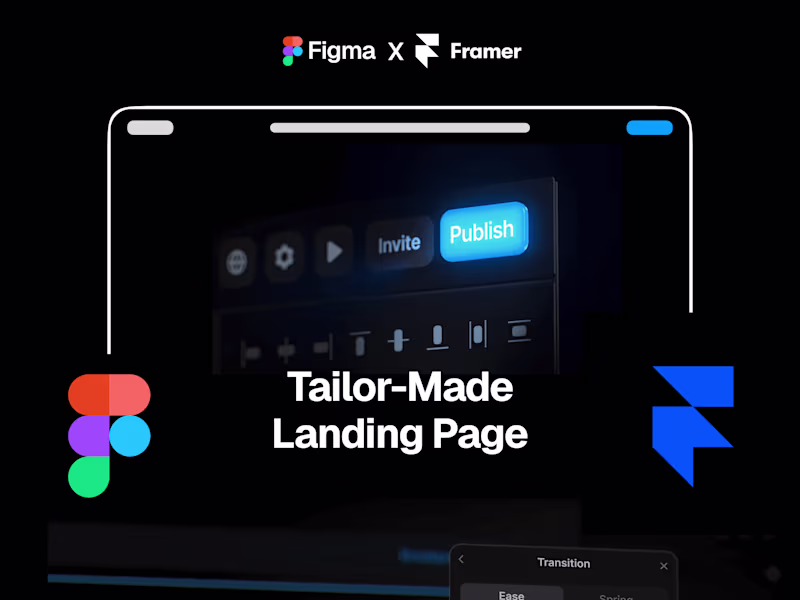 Cover image for Figma to Framer Landing Page | Design & Development
