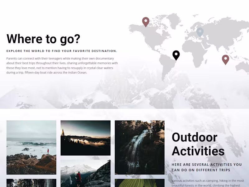 Cover image for Travelling website layout, Talking about travel