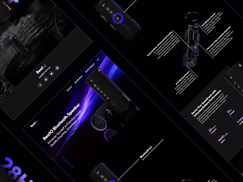 Cover image for Blutooth Speaker Landing Page Design by DesignSense  on Dribbble