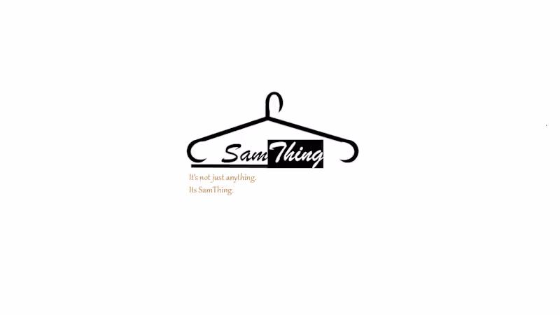 Cover image for A minimalist logo created for the brand ‘SamThing.’ The hang...