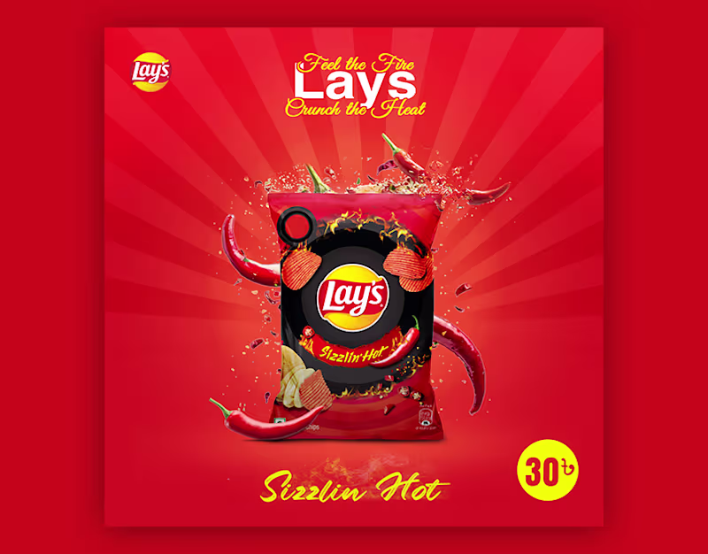 Cover image for Lays Chips, Social media design