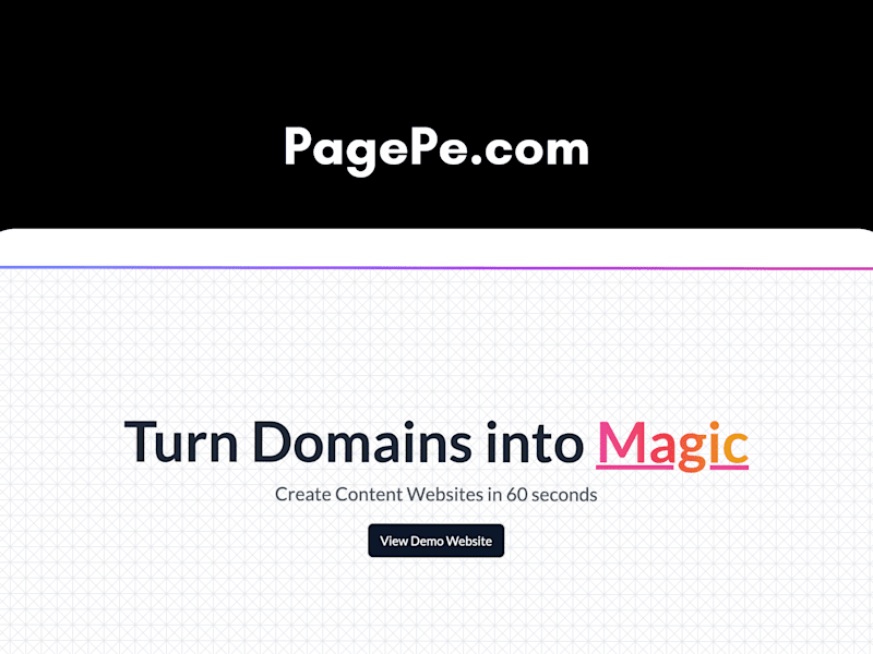 Cover image for PagePe - Turn Domains into Magic