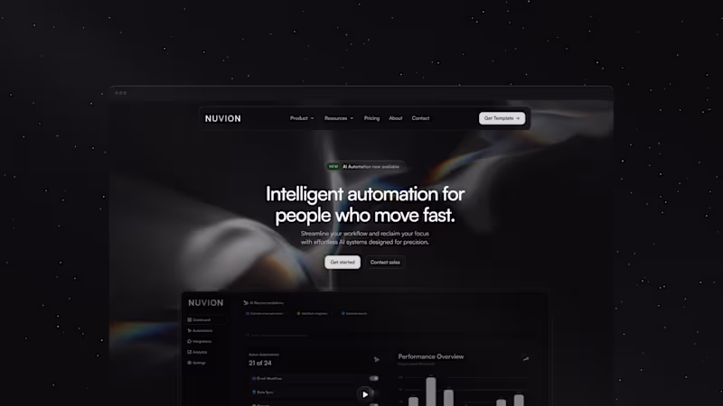 Cover image for Nuvion - A Scalable SaaS Template for Startups